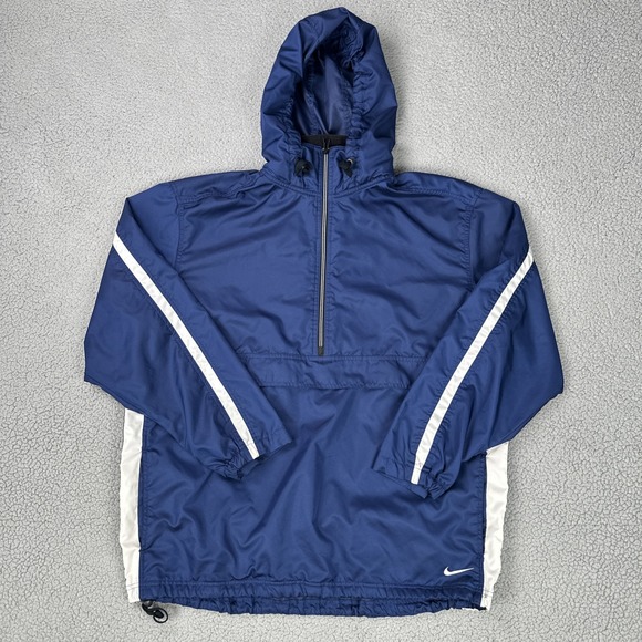 Nike Other - Vintage 90s Nike Windbreaker Jacket Men XL Blue 1/2 Zip Anorak Mesh Lined